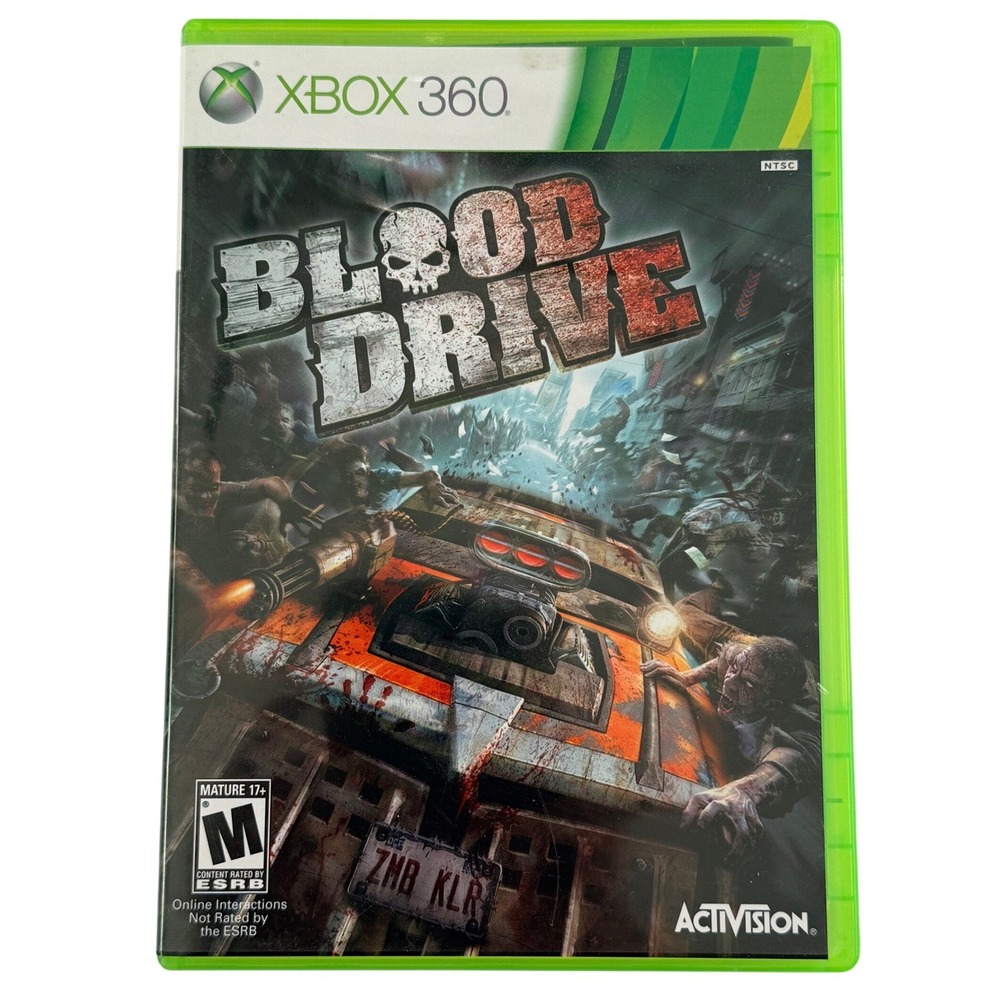 Blood Drive Xbox 360 2010 CIB Complete w/ Manual Activision Zombie Racing